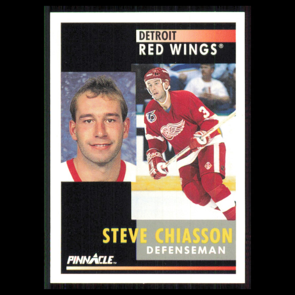 Steve Chiasson #298 1991 Pinnacle Detroit Red Wings Hockey Card NHL NM