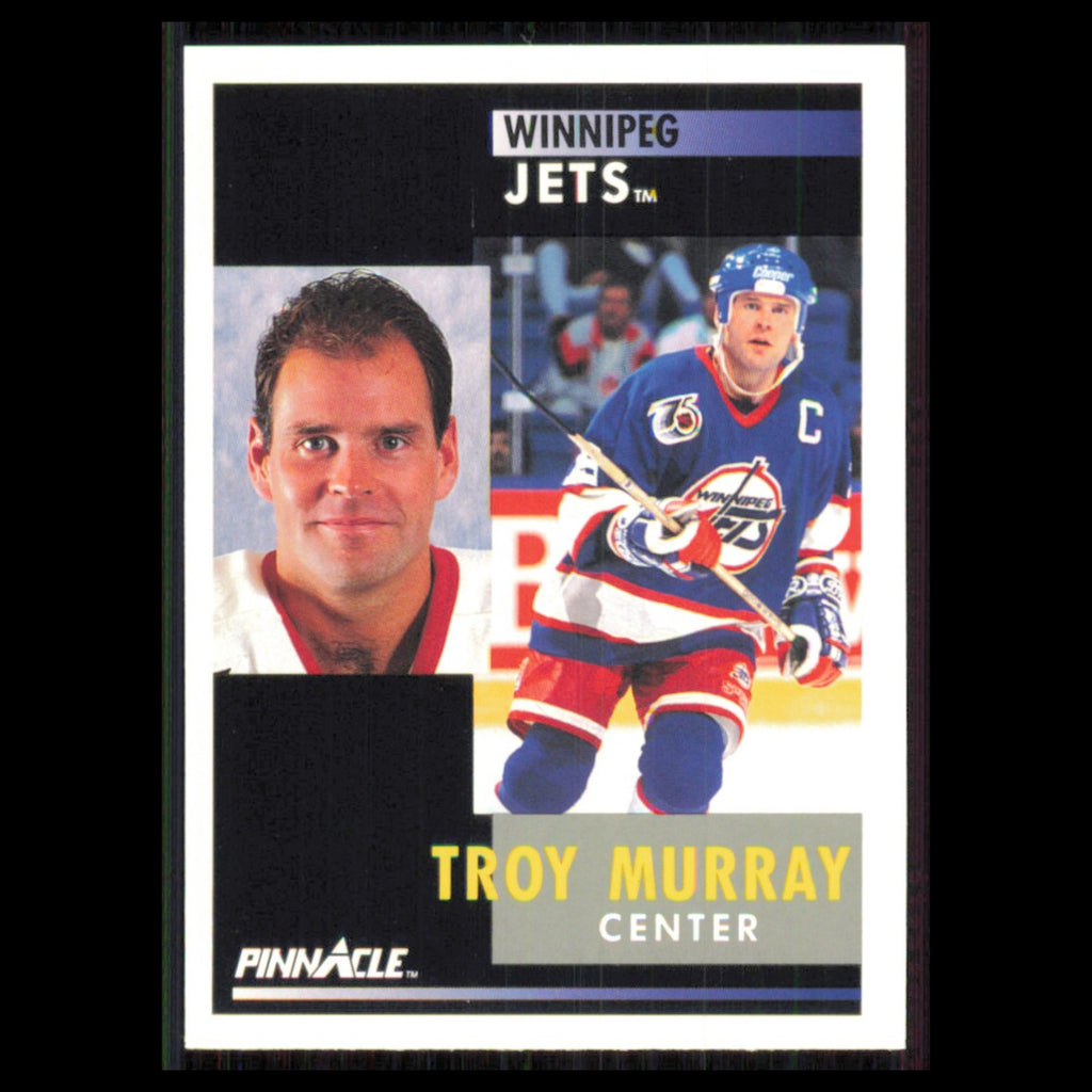 Troy Murray #33 1991 Pinnacle Winnipeg Jets Hockey Card NHL NM