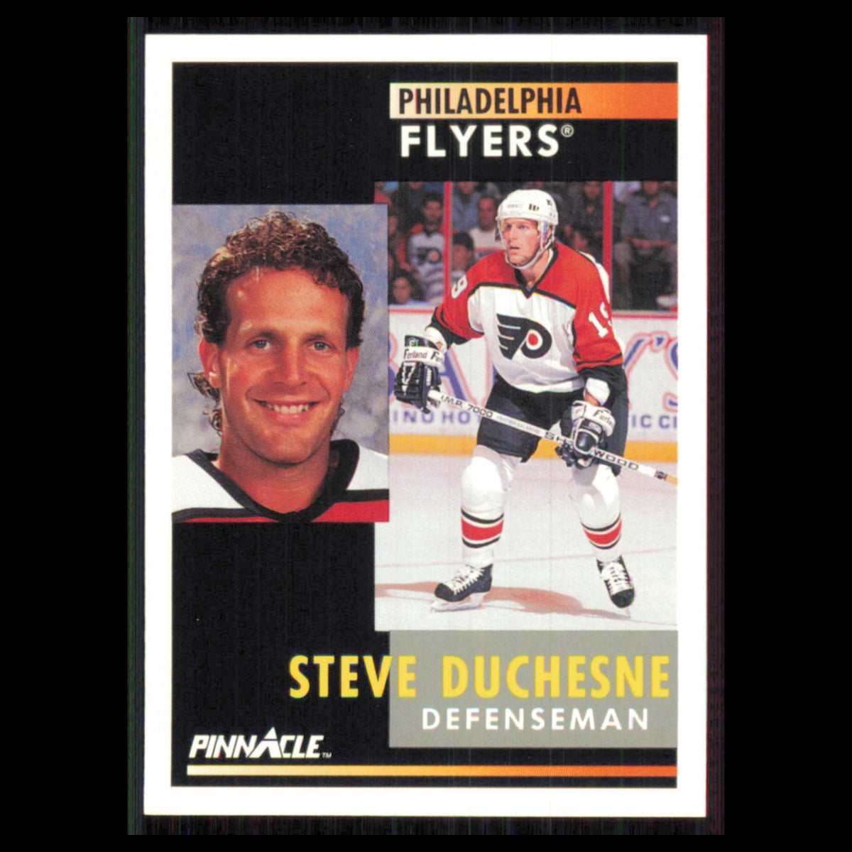 Steve Duchesne #42 1991 Pinnacle Philadelphia Flyers Hockey Card NHL NM