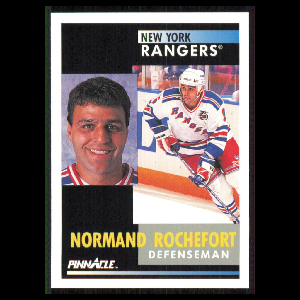 Normand Rochefort #273 1991 Pinnacle New York Rangers Hockey Card NHL NM