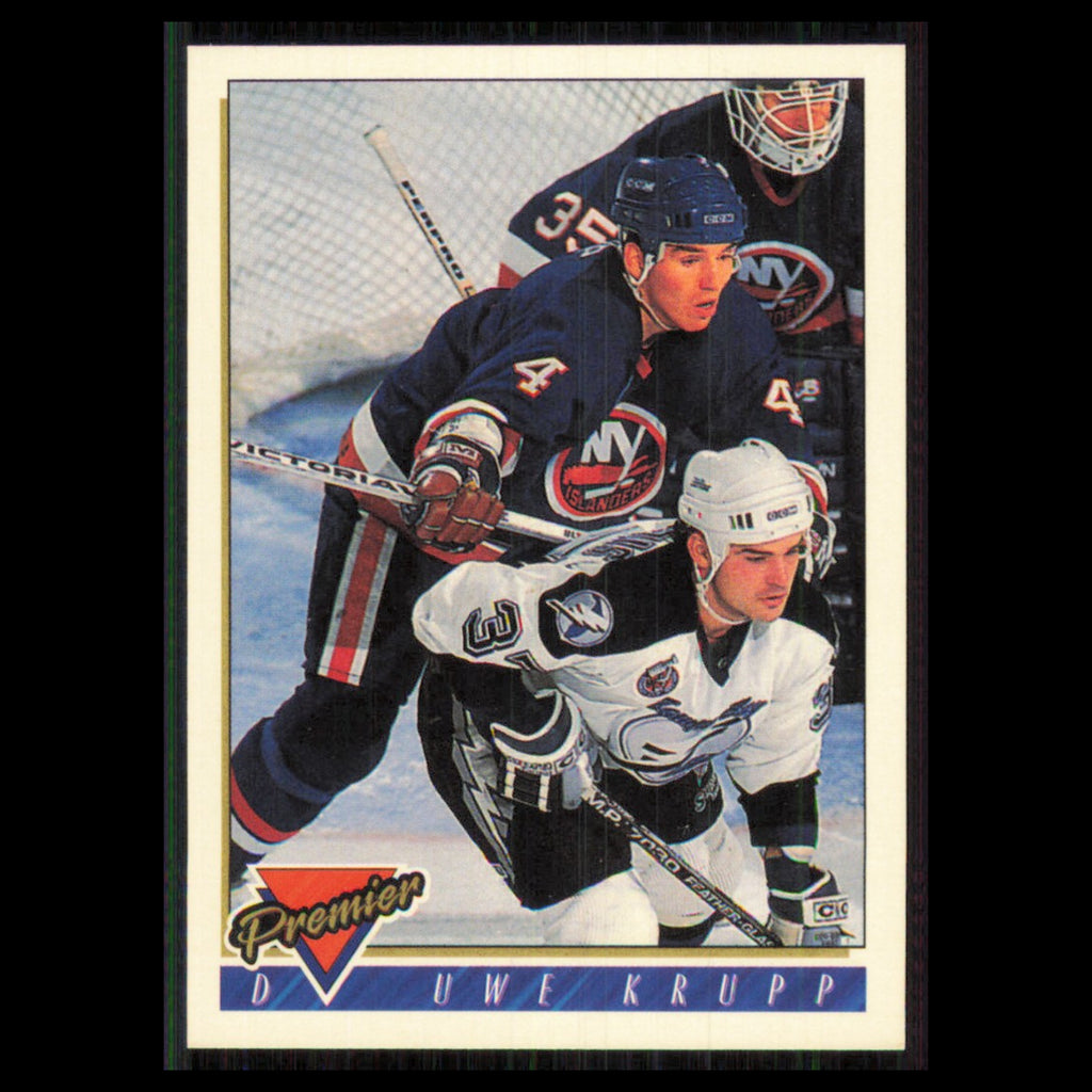 Uwe Krupp #3 1993 Topps Premier New York Islanders Hockey Card NHL NM