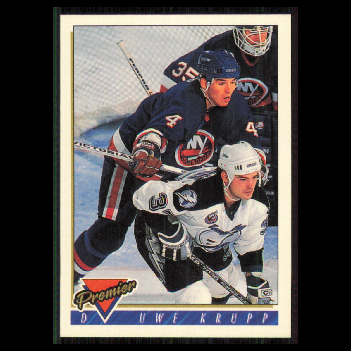 Uwe Krupp #3 1993 Topps Premier New York Islanders Hockey Card NHL NM