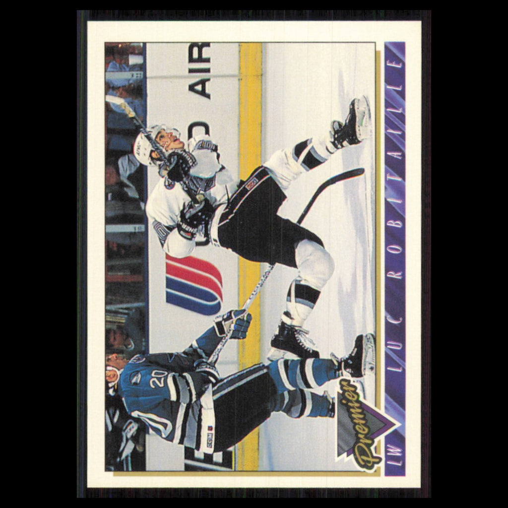 Luc Robitaille #180 1993 Topps Premier Los Angeles Kings Hockey Card NHL NM
