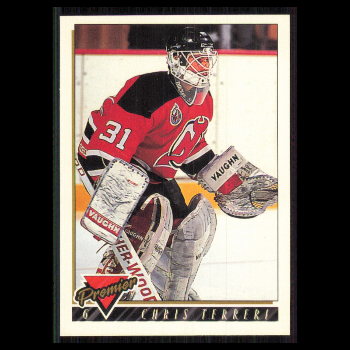 Chris Terreri #213 1993 Topps Premier New Jersey Devils Hockey Card NHL NM