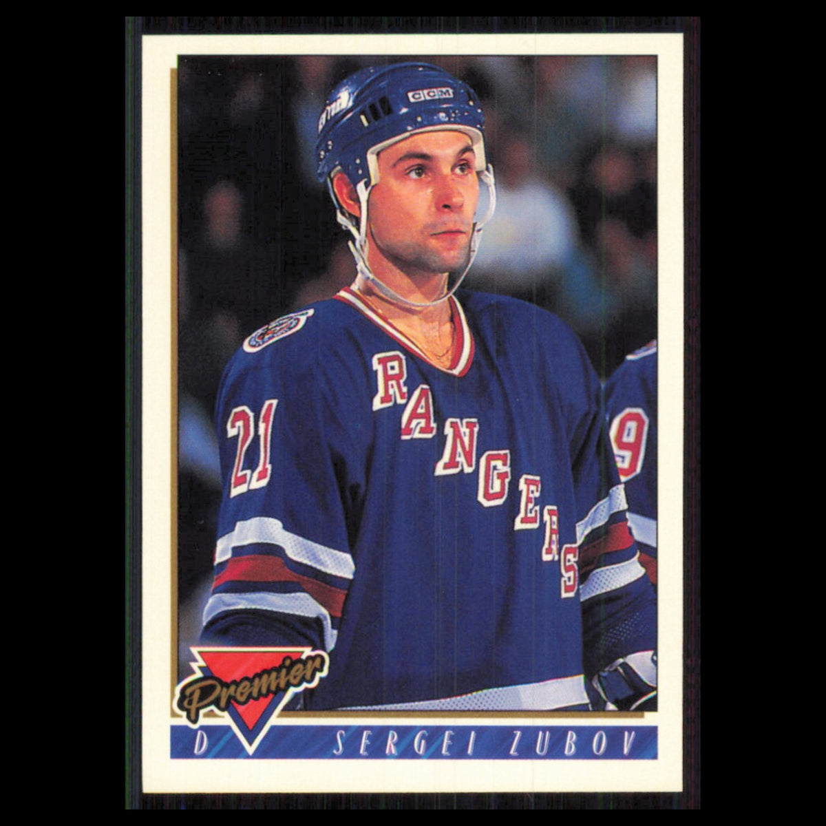 Sergei Zubov #217 1993 Topps Premier New York Rangers Hockey Card NHL NM