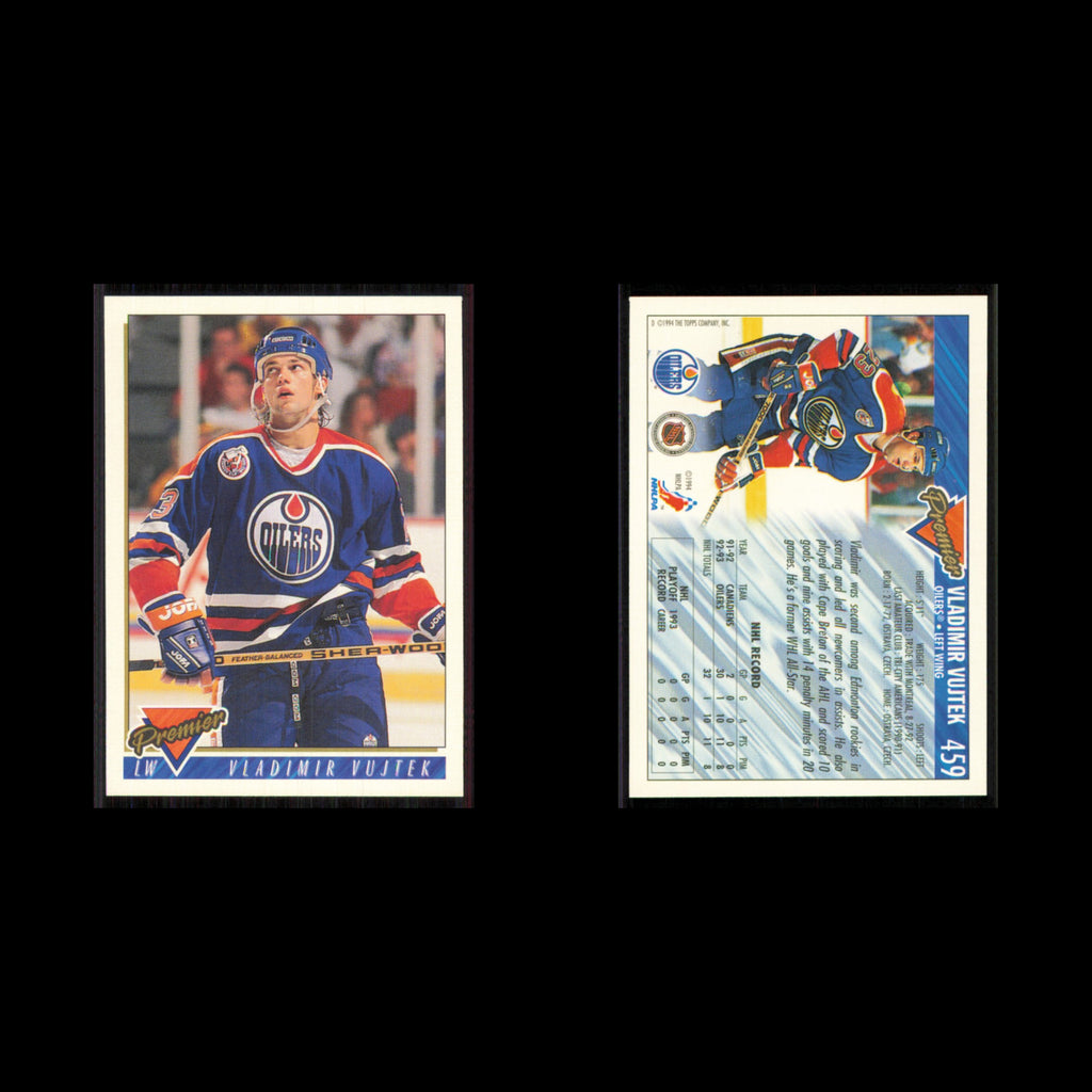 Vladimir Vujtek #459 1993 Topps Premier Edmonton Oilers Hockey Card NHL NM