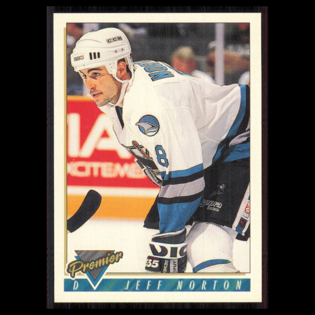 Jeff Norton #447 1993 Topps Premier San Jose Sharks Hockey Card NHL NM
