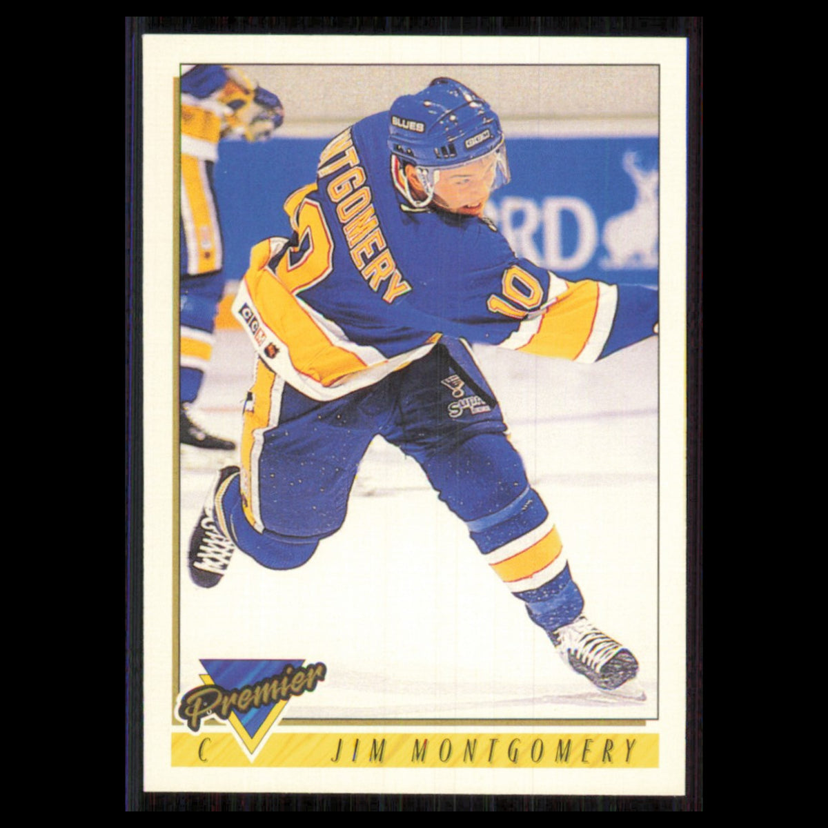 Jim Montgomery #488 1993 Topps Premier St. Louis Blues Hockey Card NHL NM