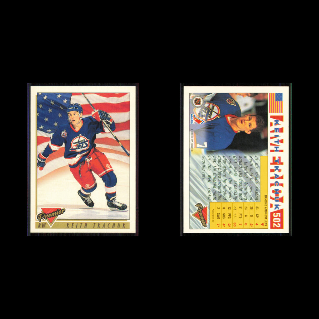 Keith Tkachuk #502 1993 Topps Premier Winnipeg Jets Hockey Card NHL NM