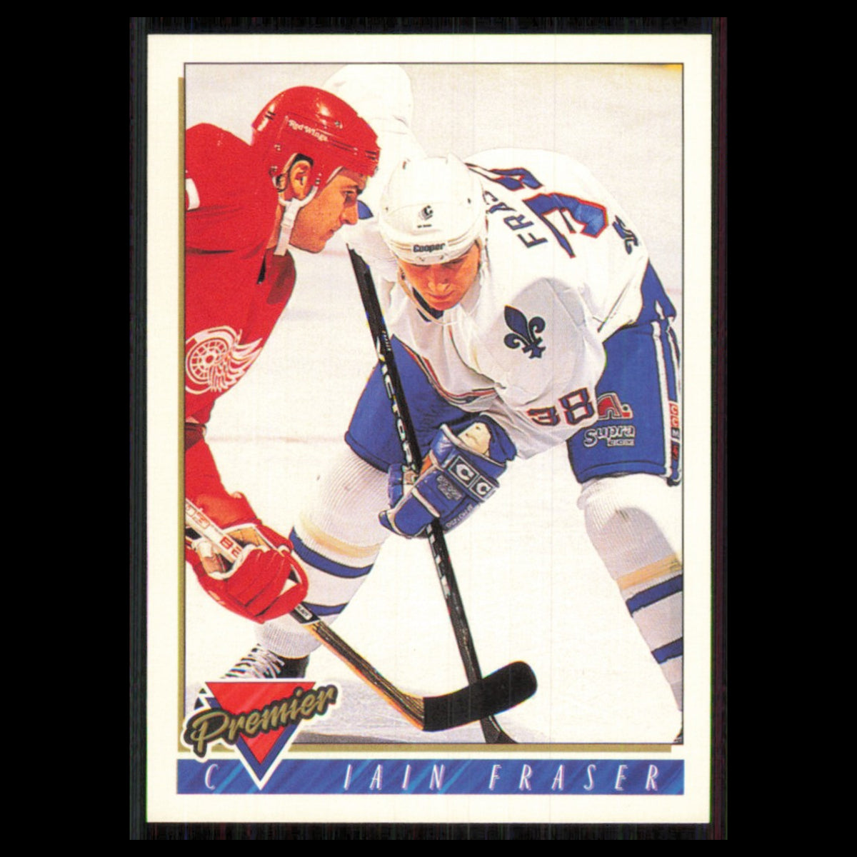 Iain Fraser Rookie #525 1993 Topps Premier Quebec Nordiques Hockey Card NHL NM