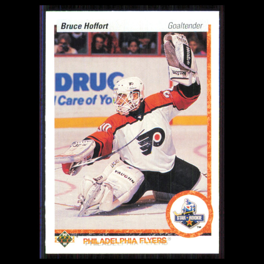 Bruce Hoffort Rookie #135 1990 Upper Deck Philadelphia Flyers Hockey Card NHL NM