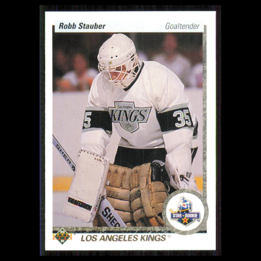 Robb Stauber Rookie #165 1990 Upper Deck Los Angeles Kings Hockey Card NHL NM