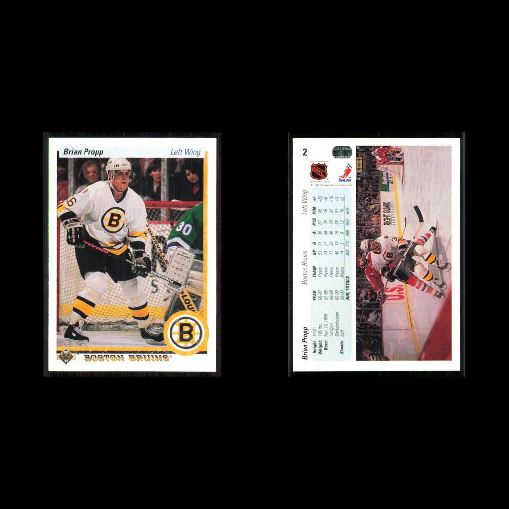 Brian Propp #2 1990 Upper Deck Boston Bruins Hockey Card NHL NM
