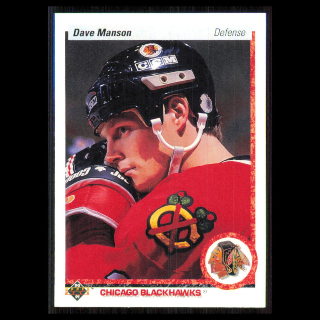 Dave Manson #85 1990 Upper Deck Chicago Blackhawks Hockey Card NHL NM