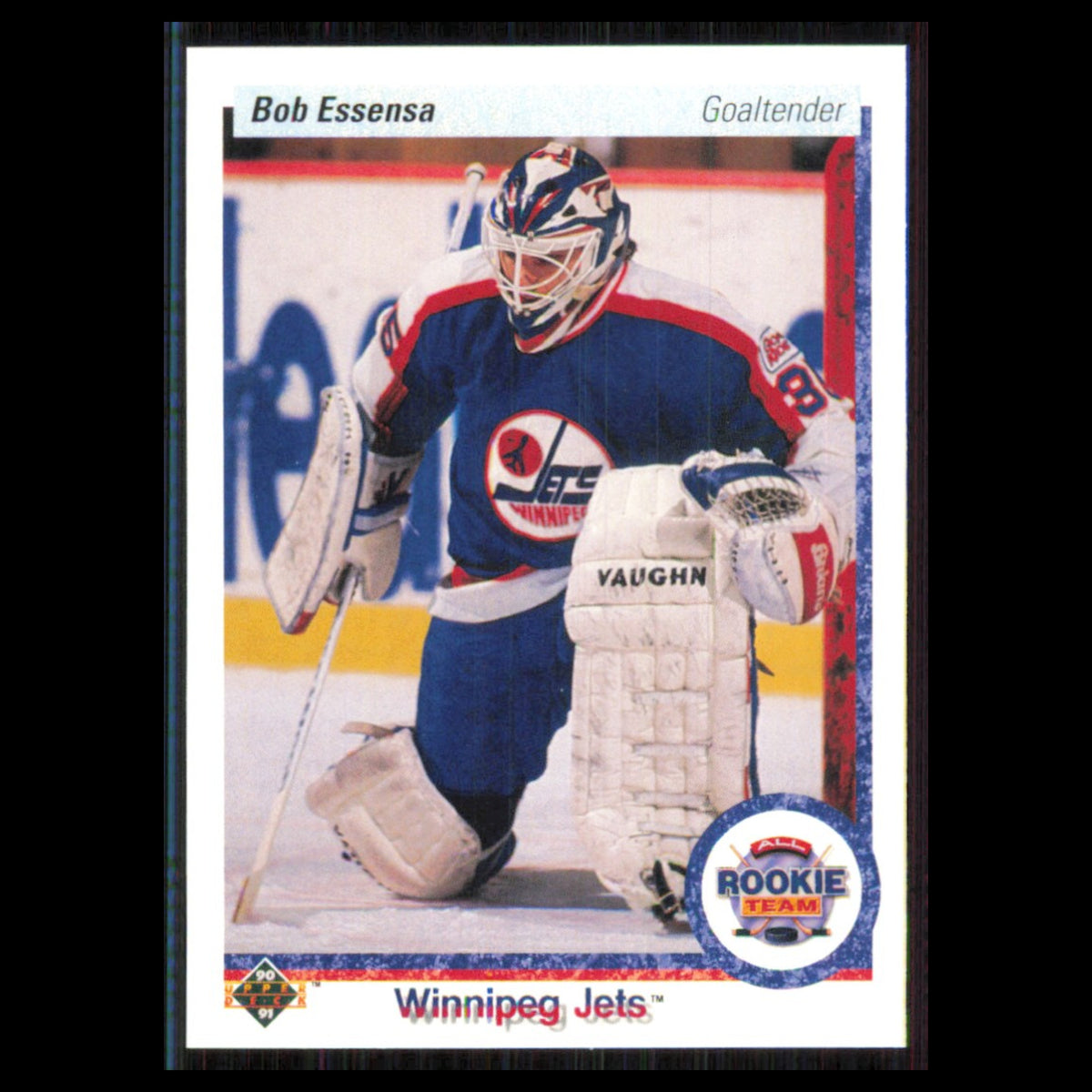 Bob Essensa #337 1990 Upper Deck Winnipeg Jets Hockey Card NHL NM