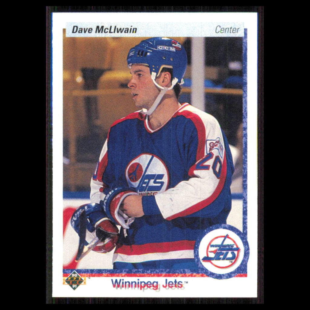Dave McLlwain #216 1990 Upper Deck Winnipeg Jets Hockey Card NHL NM