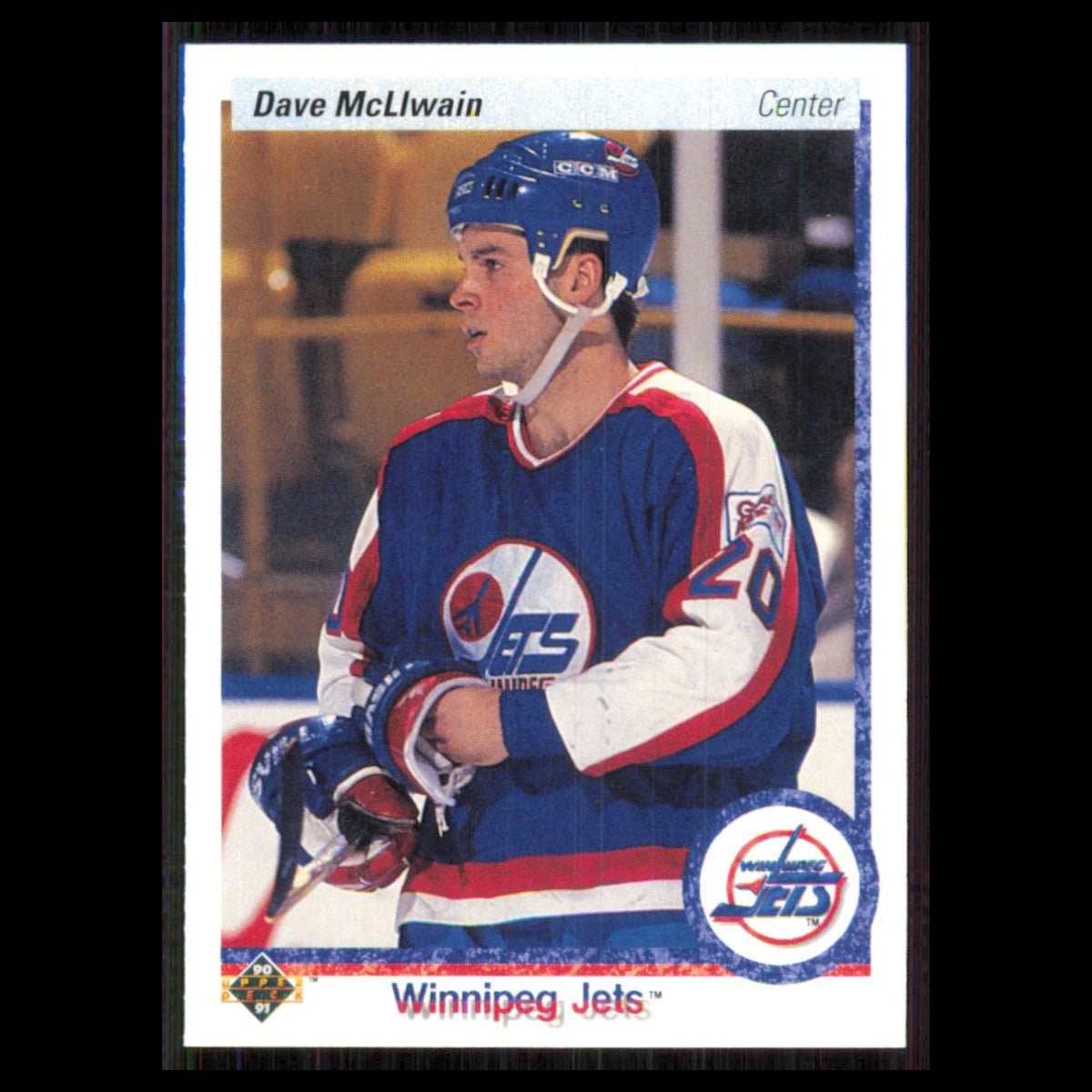 Dave McLlwain #216 1990 Upper Deck Winnipeg Jets Hockey Card NHL NM