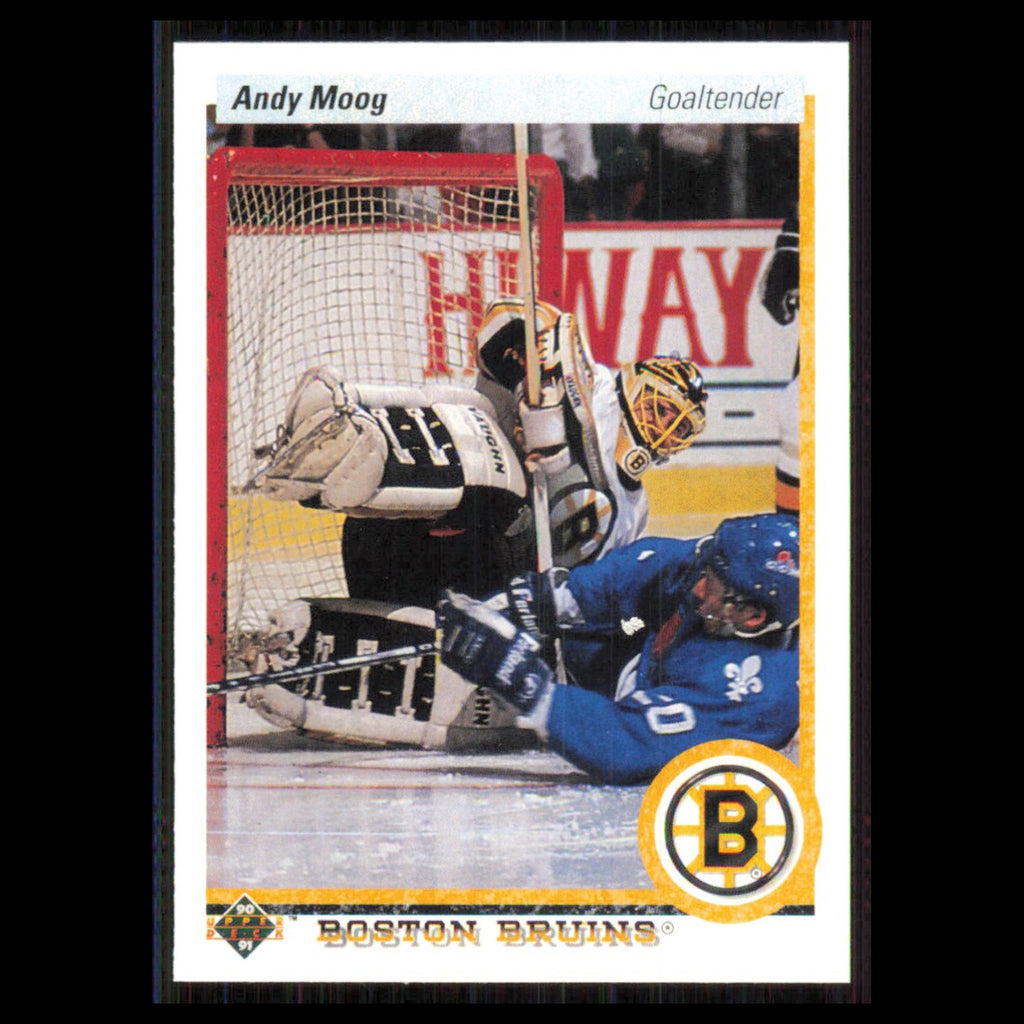 Andy Moog #232 1990 Upper Deck Boston Bruins Hockey Card NHL NM