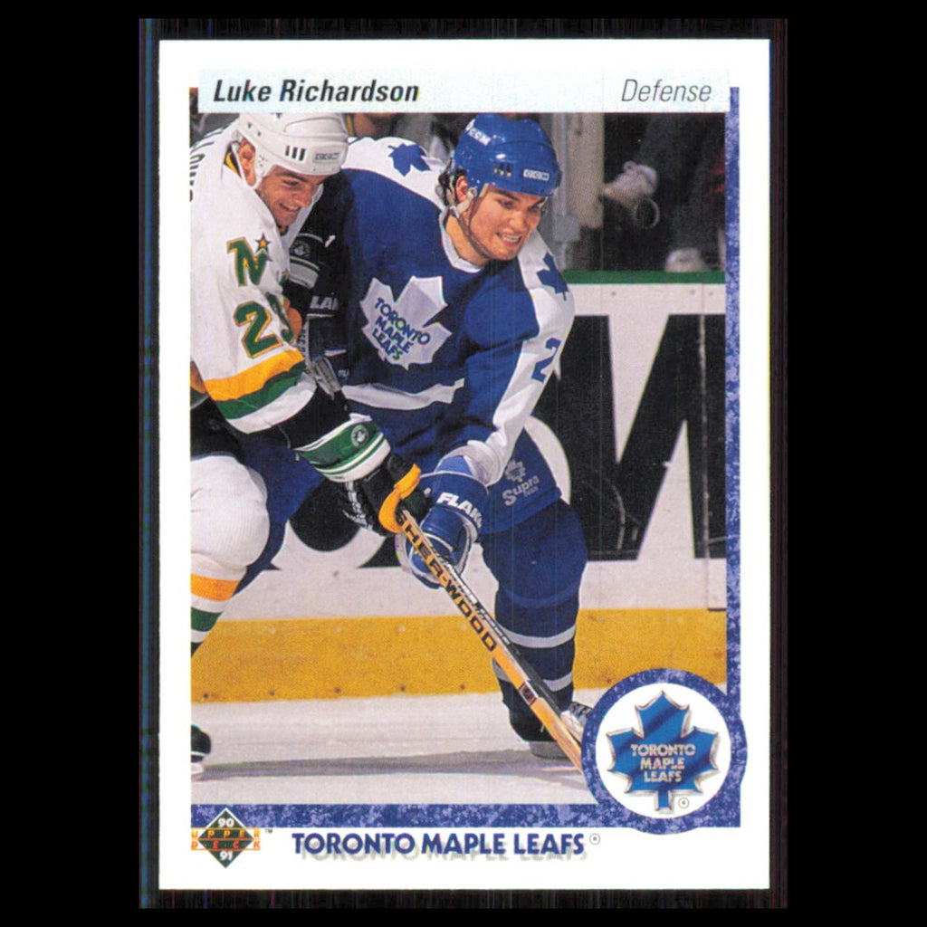 Luke Richardson #362 1990 Upper Deck Toronto Maple Leafs Hockey Card NHL NM