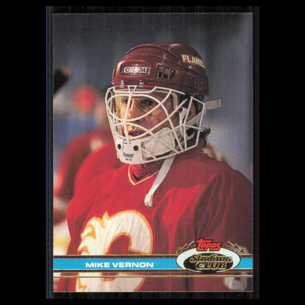 Mike Vernon #269 1991 Topps Stadium Club Calgary Flames Hockey Card NHL NM