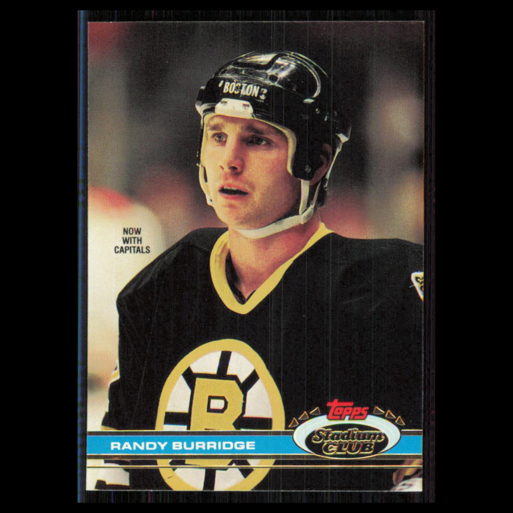 Randy Burridge #119 1991 Topps Stadium Club Washington Capitals Hockey Card NHL