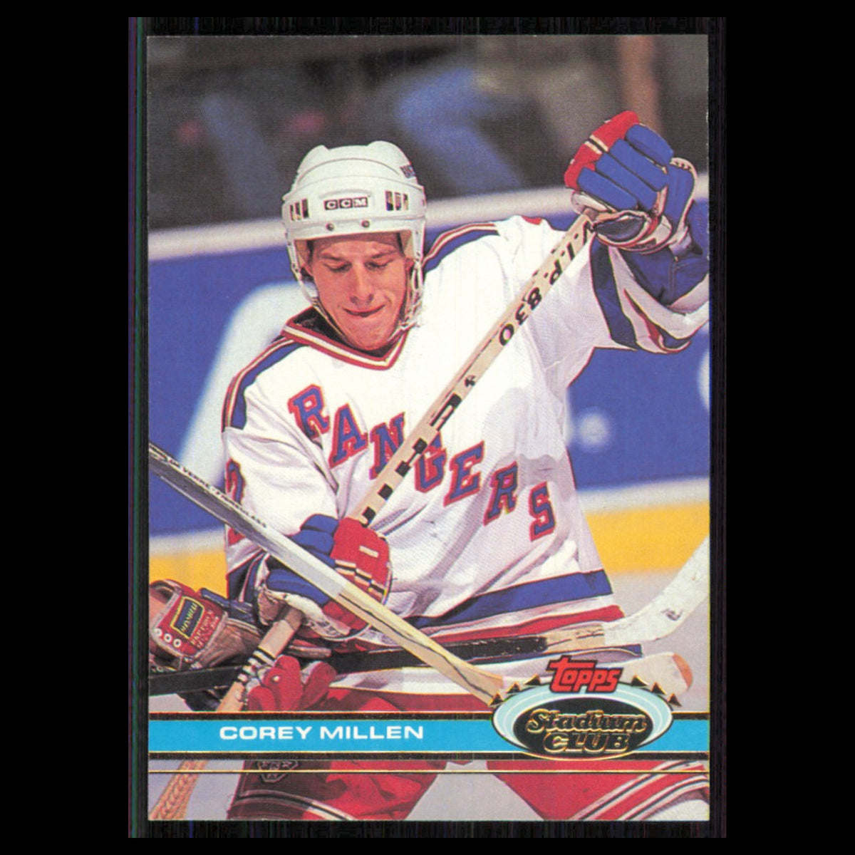 Corey Millen Rookie #71 1991 Topps Stadium Club New York Rangers Hockey Card NHL