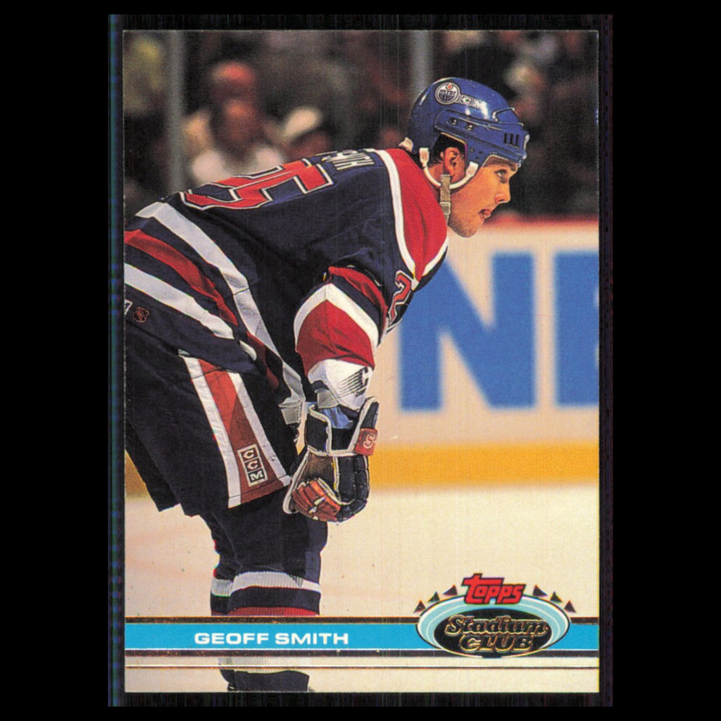 Geoff Smith #42 1991 Topps Stadium Club Edmonton Oilers Hockey Card NHL NM