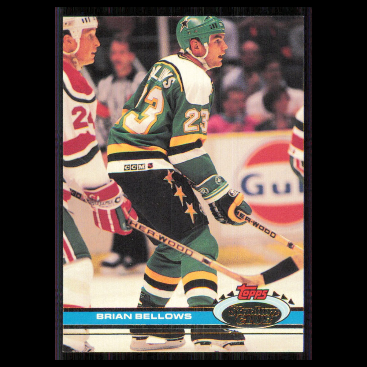 Brian Bellows #87 1991 Topps Stadium Club Minnesota North Stars Hockey Card NHL