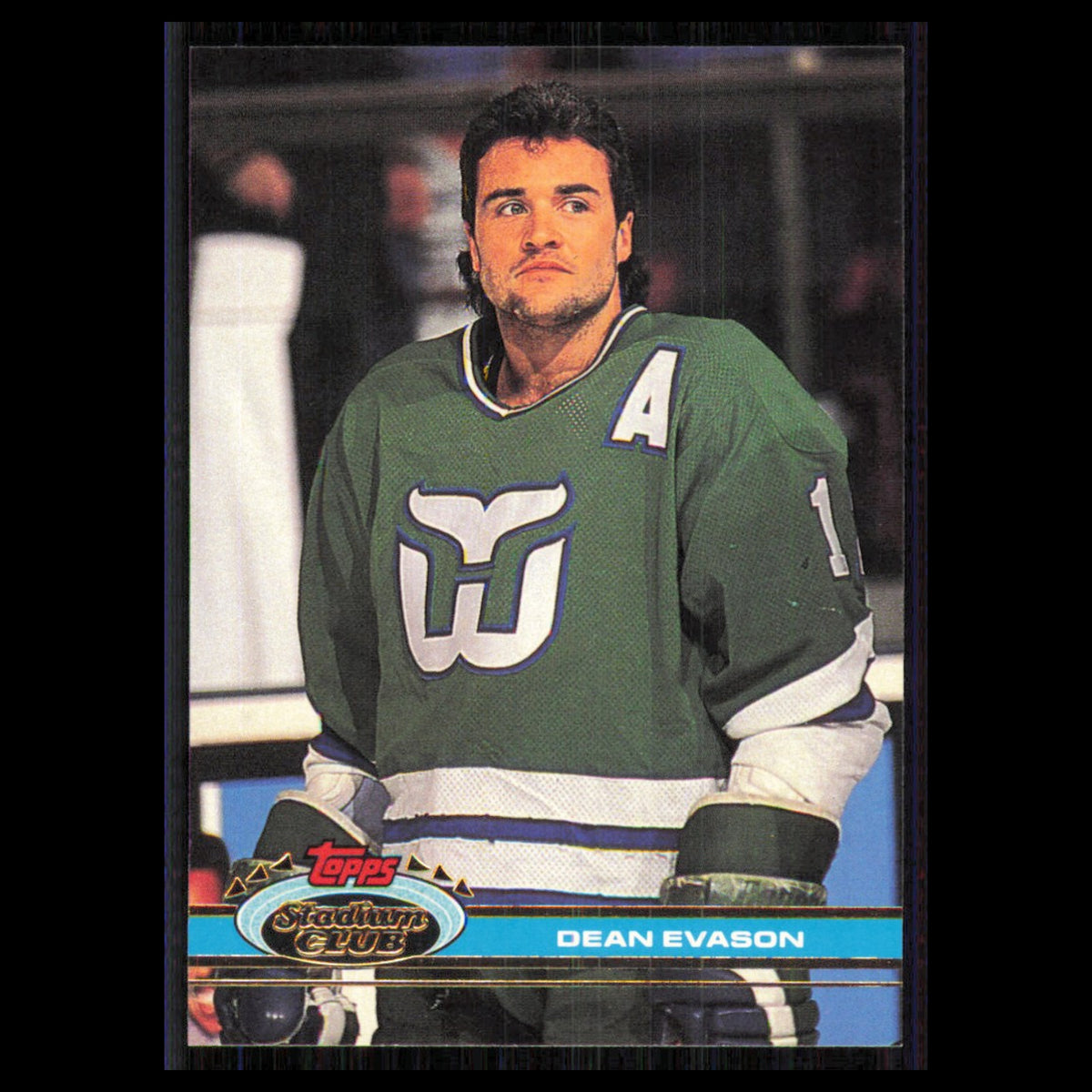 Dean Evason #145 1991 Topps Stadium Club Hartford Whalers Hockey Card NHL NM