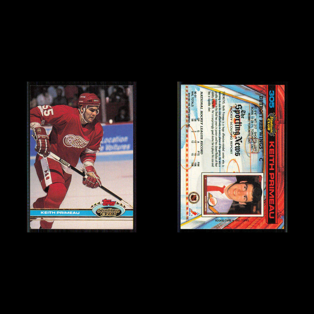 Keith Primeau #305 1991 Topps Stadium Club Detroit Red Wings Hockey Card NHL NM