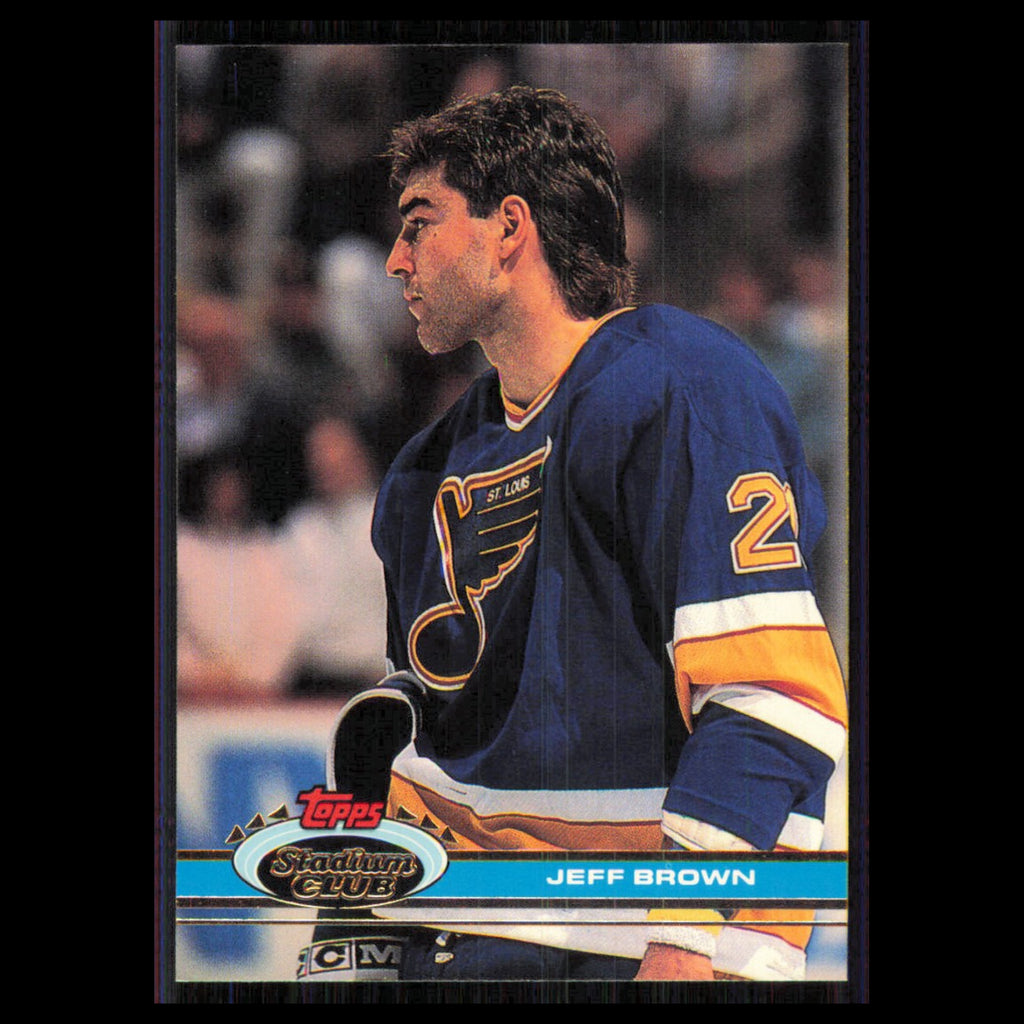 Jeff Brown #148 1991 Topps Stadium Club St. Louis Blues Hockey Card NHL NM