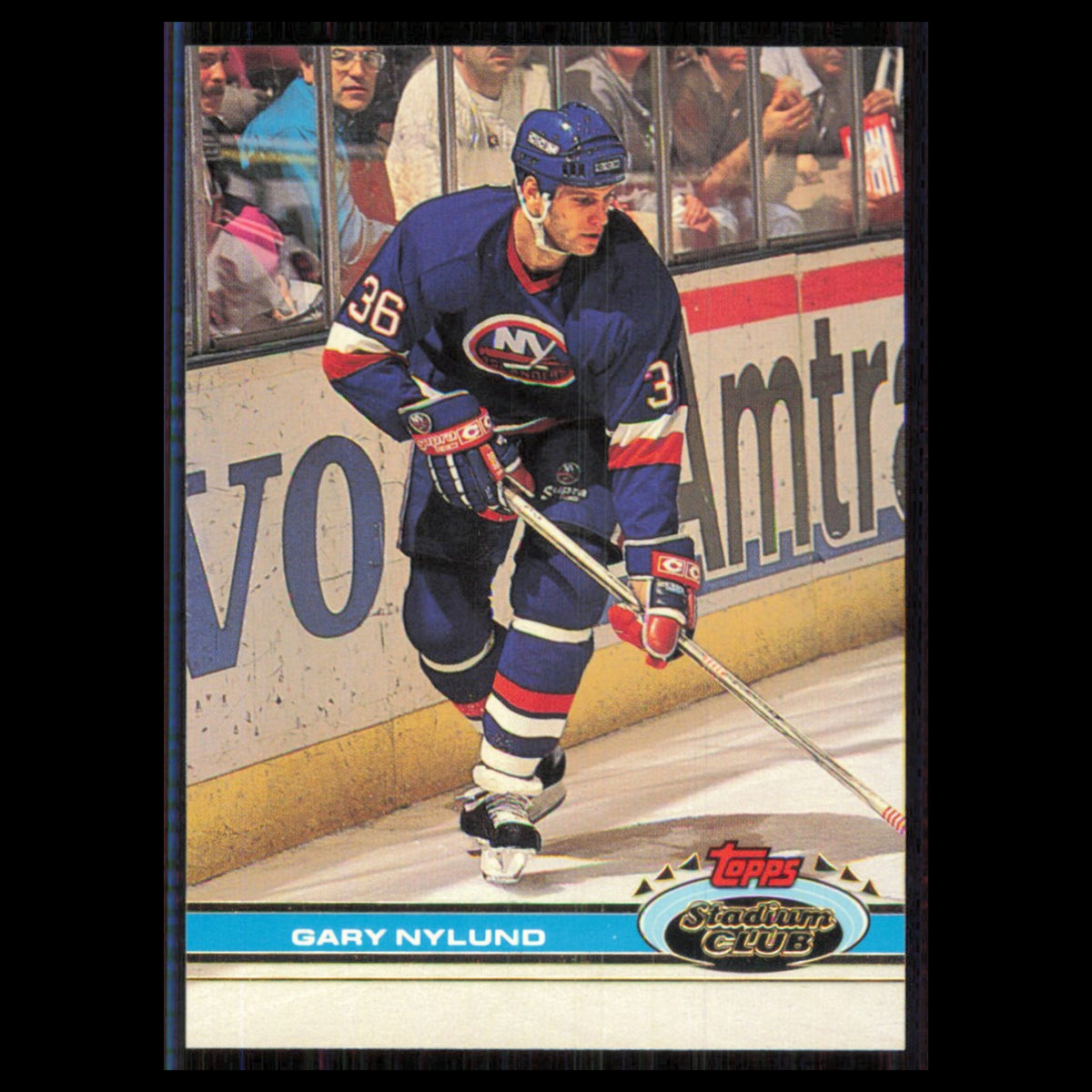 Gary Nylund #163 1991 Topps Stadium Club New York Islanders Hockey Card NHL NM