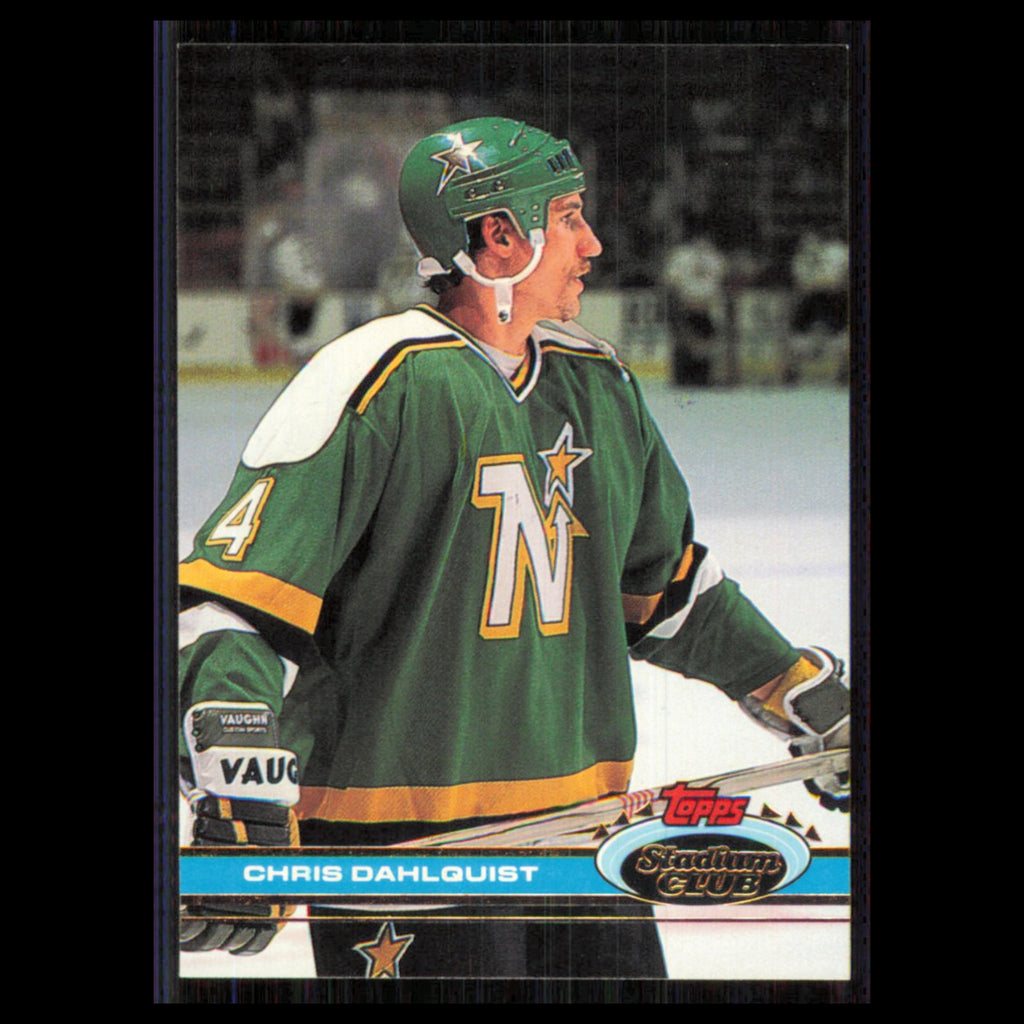 Chris Dahlquist #314 1991 Topps Stadium Club Minnesota North Stars Hockey Card
