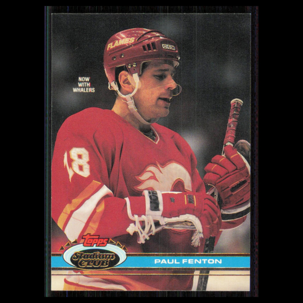 Paul Fenton #327 1991 Topps Stadium Club Hartford Whalers Hockey Card NHL NM