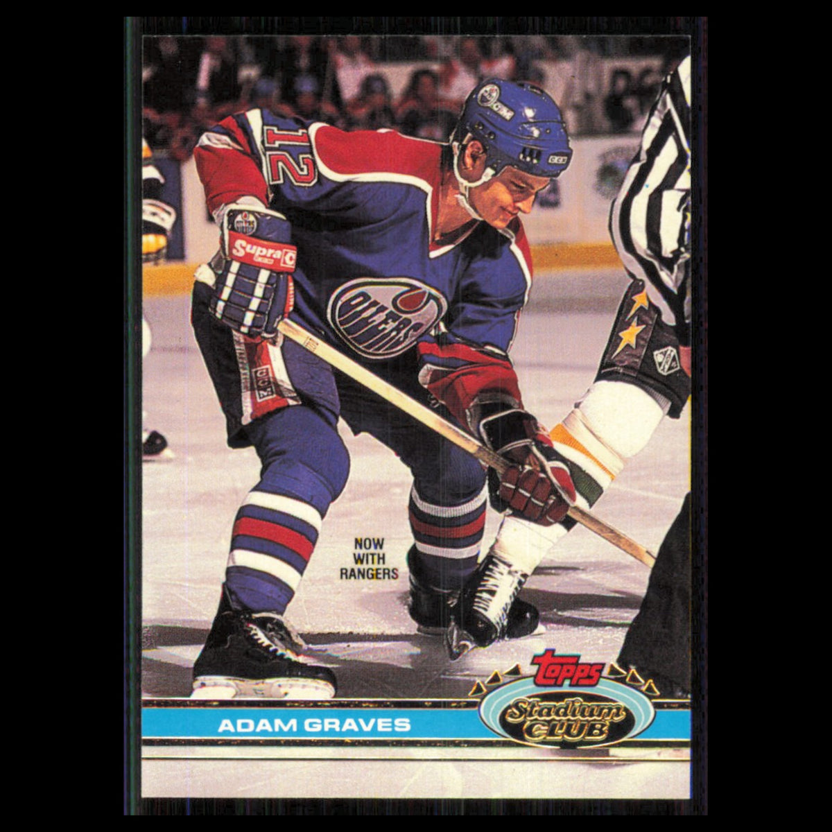 Adam Graves #332 1991 Topps Stadium Club New York Rangers Hockey Card NHL NM