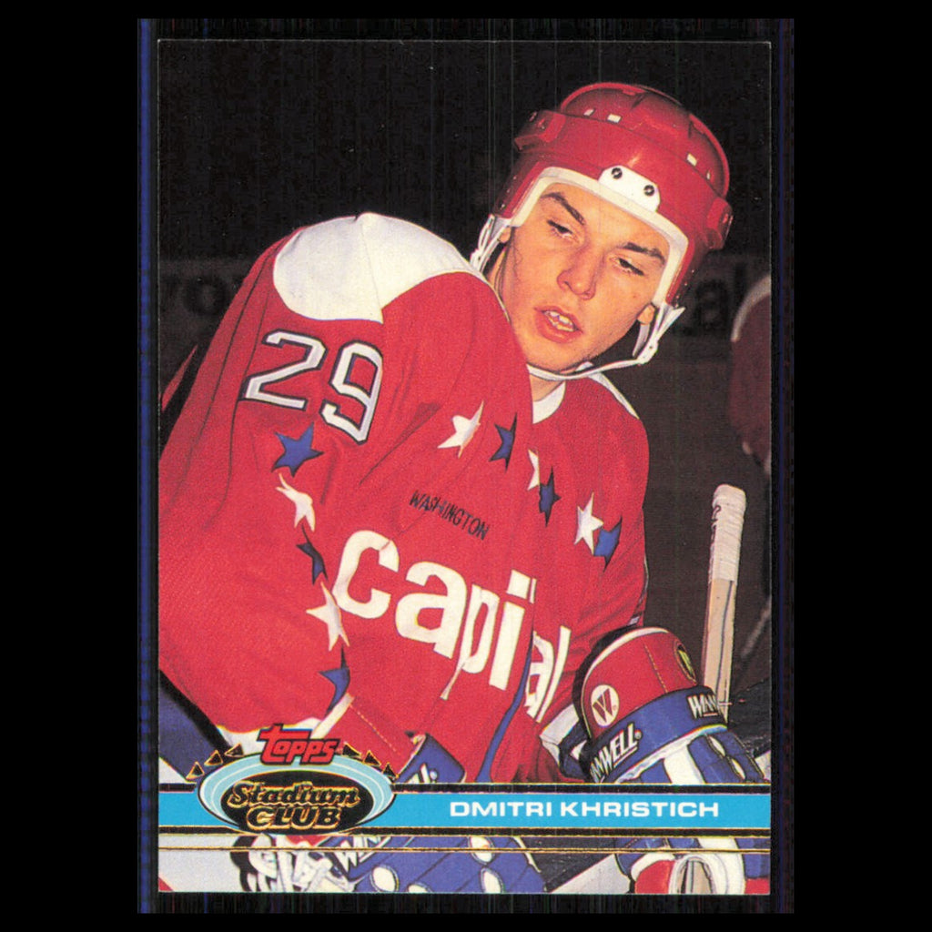 Dmitri Khristich #359 1991 Topps Stadium Club Washington Capitals Hockey Card NM