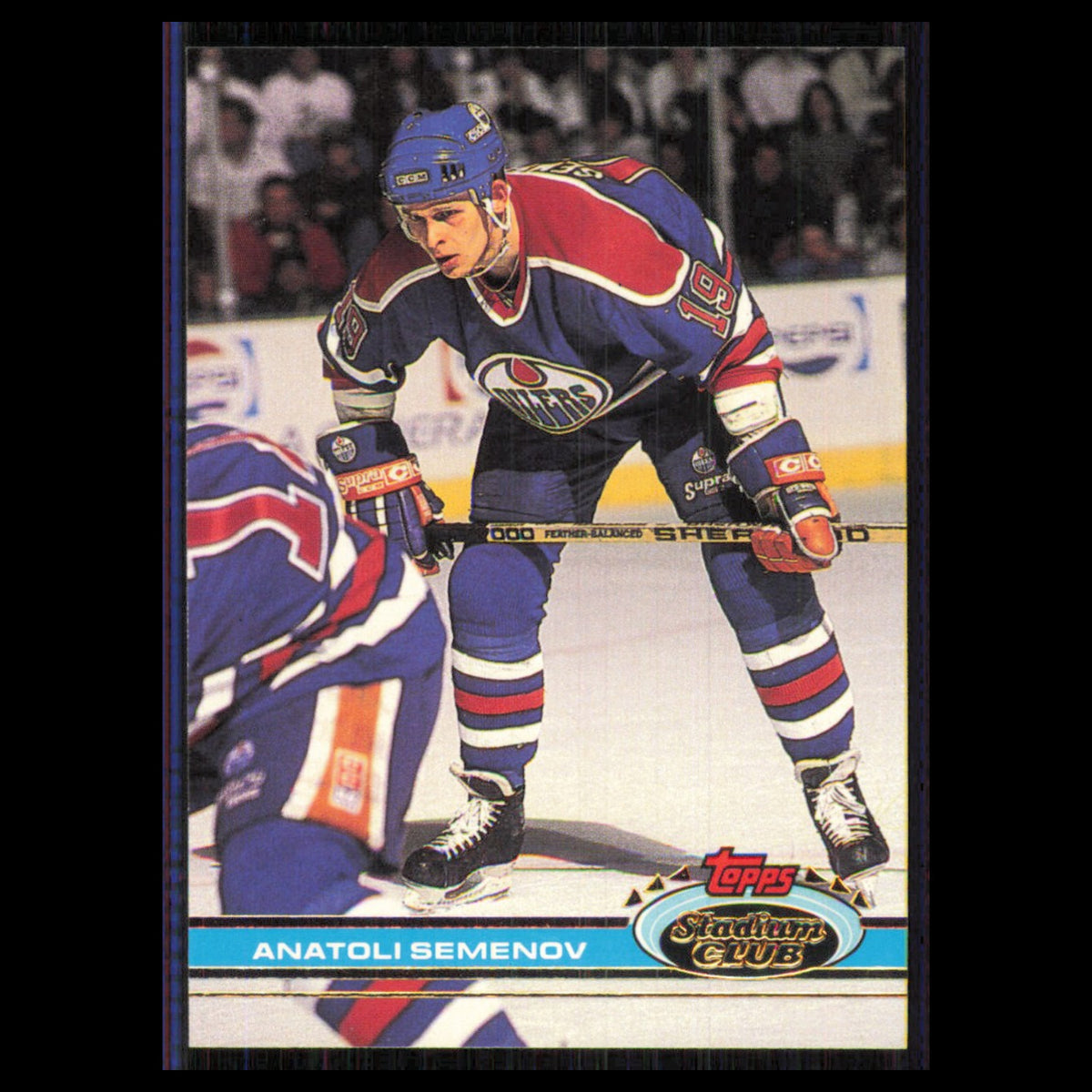 Anatoli Semenov #366 1991 Topps Stadium Club Edmonton Oilers Hockey Card NHL NM