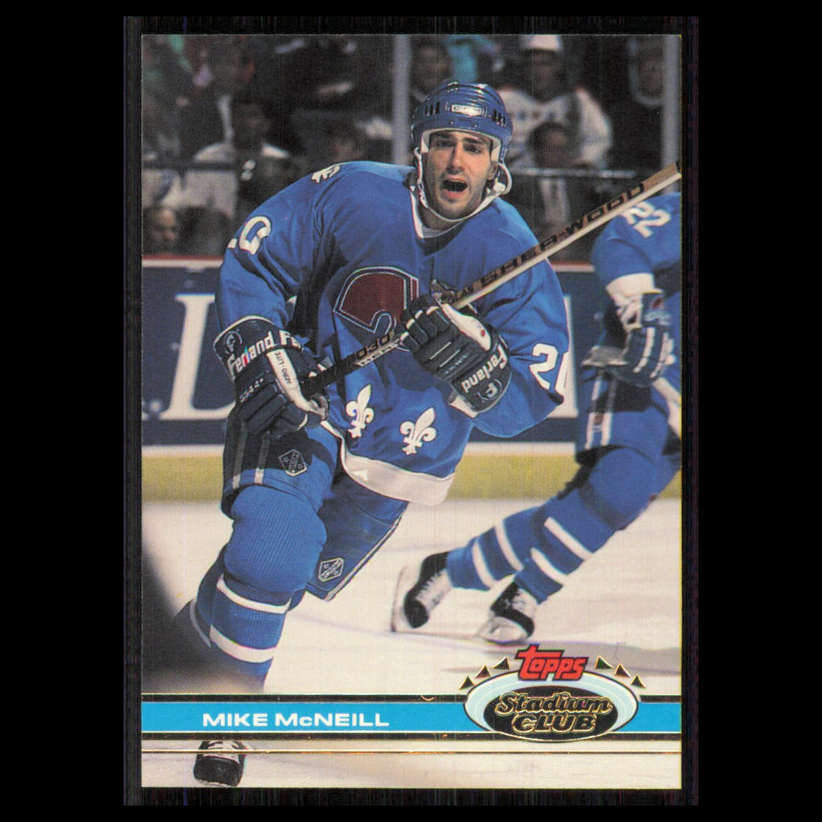 Mike McNeill #241 1991 Topps Stadium Club Quebec Nordiques Hockey Card NHL NM