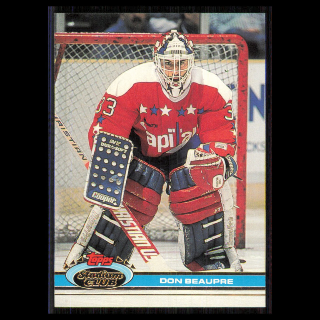 Don Beaupre #246 1991 Topps Stadium Club Washington Capitals Hockey Card NHL NM