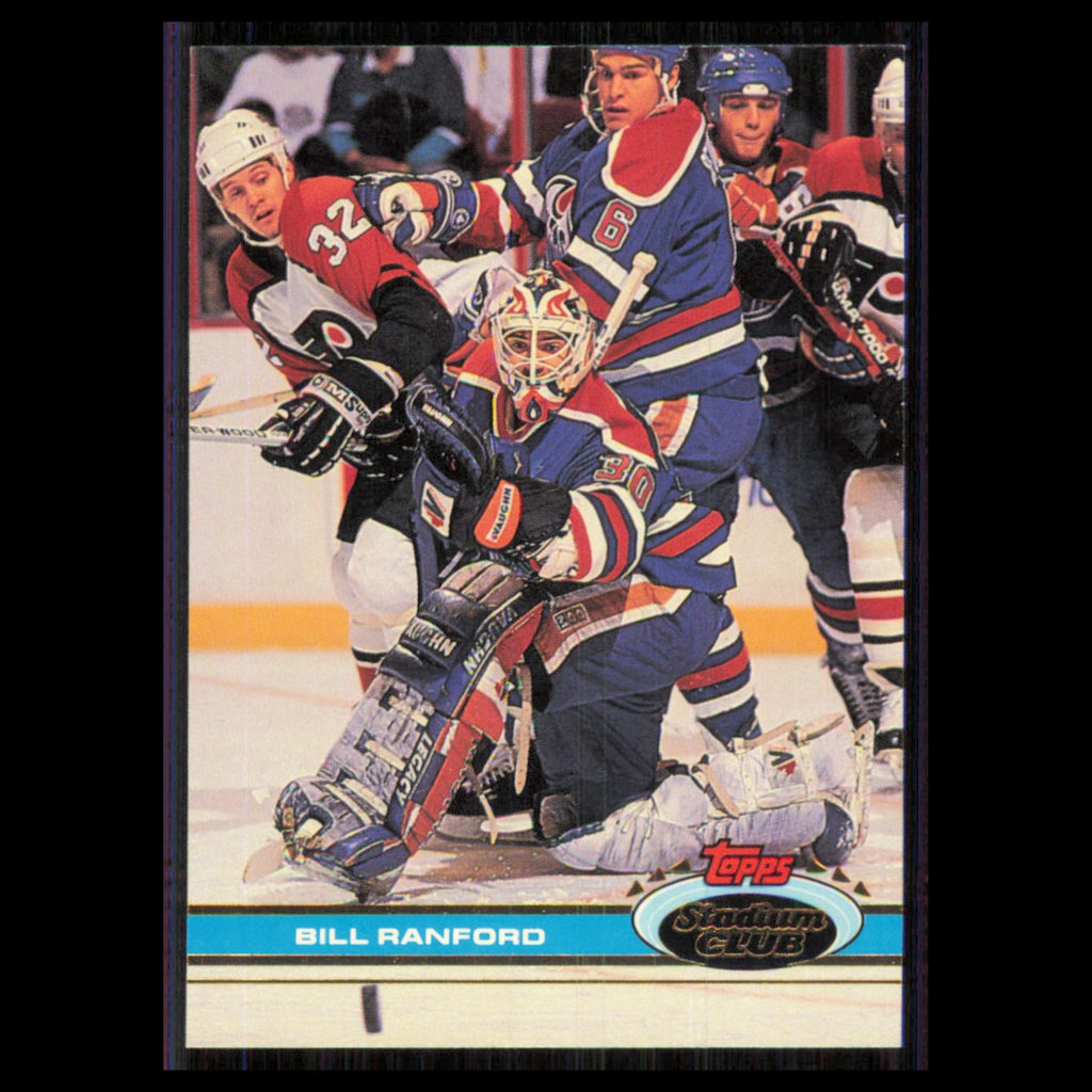 Bill Ranford #249 1991 Topps Stadium Club Edmonton Oilers Hockey Card NHL NM