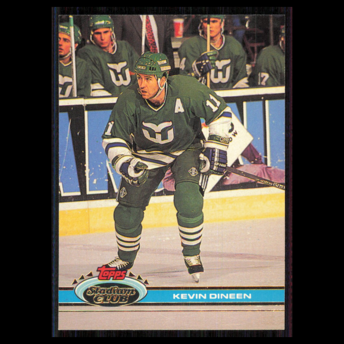 Kevin Dineen #162 1991 Topps Stadium Club Hartford Whalers Hockey Card NHL NM