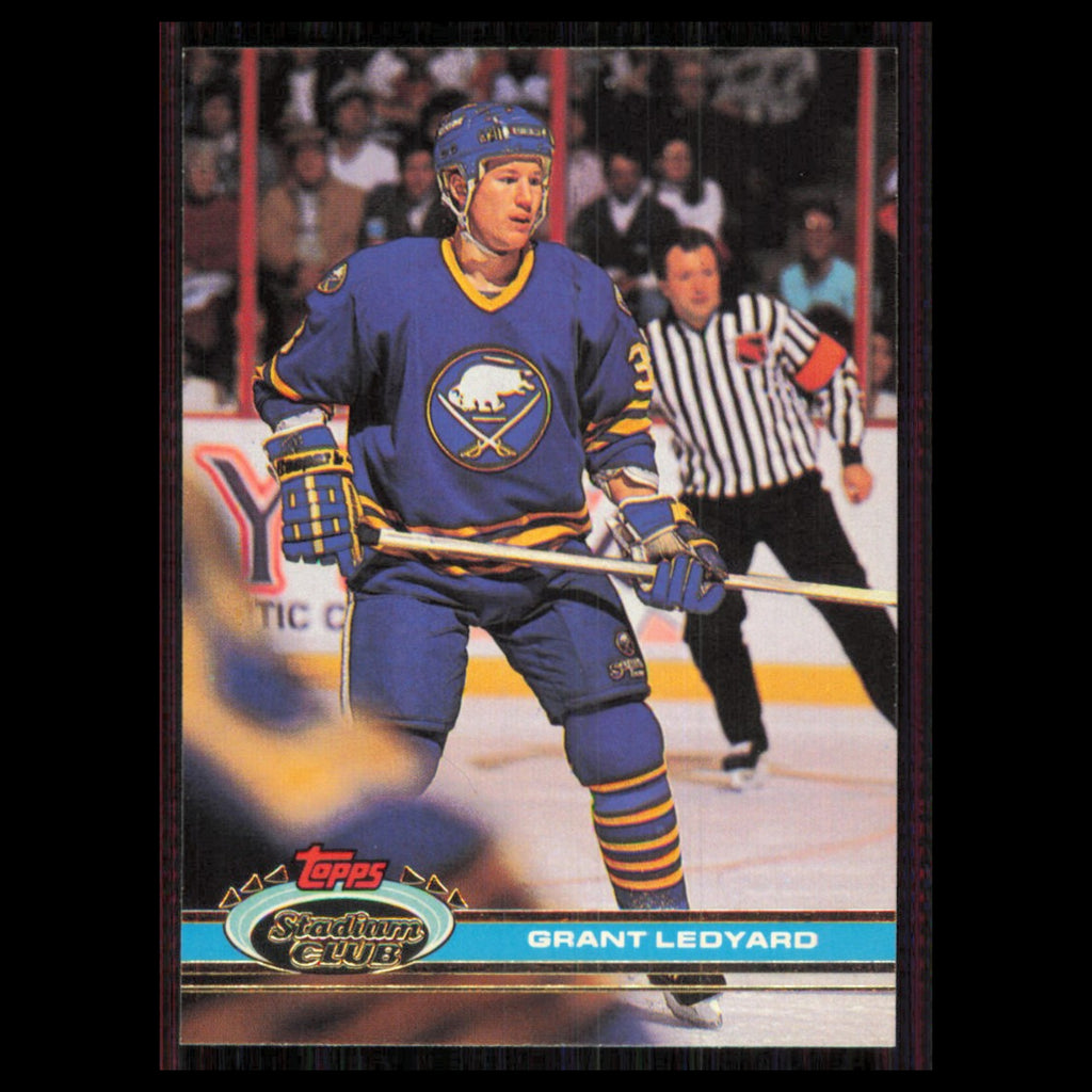 Grant Ledyard #169 1991 Topps Stadium Club Buffalo Sabres Hockey Card NHL NM