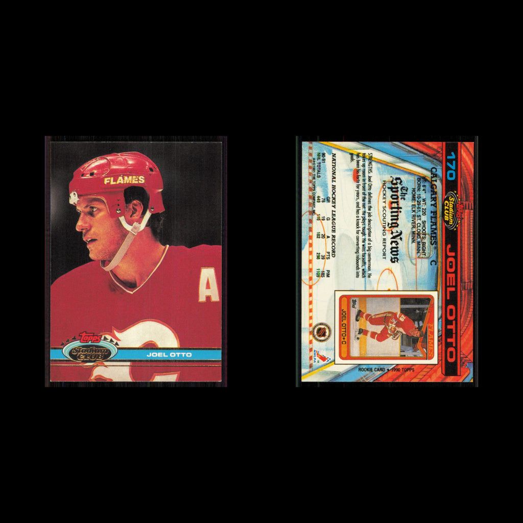 Joel Otto #170 1991 Topps Stadium Club Calgary Flames Hockey Card NHL NM
