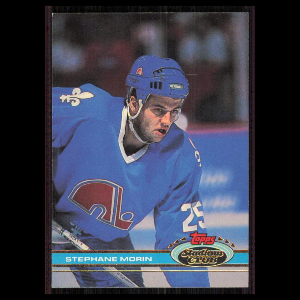 Stephane Morin #216 1991 Topps Stadium Club Quebec Nordiques Hockey Card NHL NM