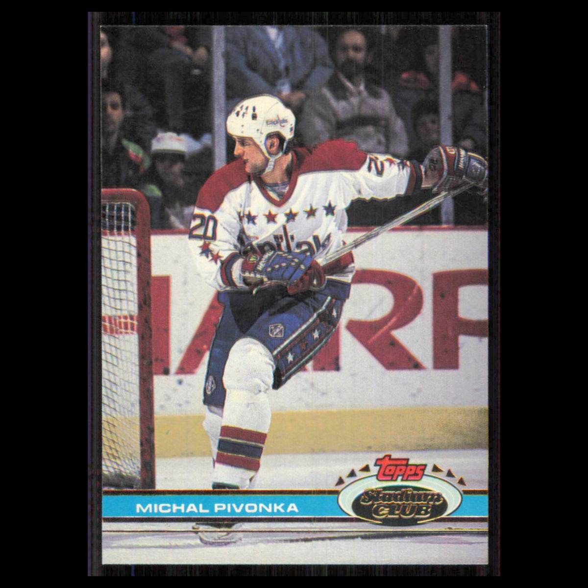Michal Pivonka #44 1991 Topps Stadium Club Washington Capitals Hockey Card NHL
