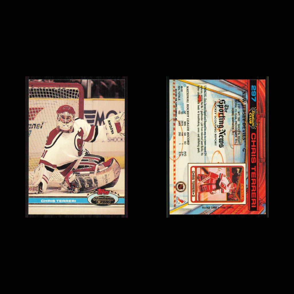 Chris Terreri #297 1991 Topps Stadium Club New Jersey Devils Hockey Card NHL NM