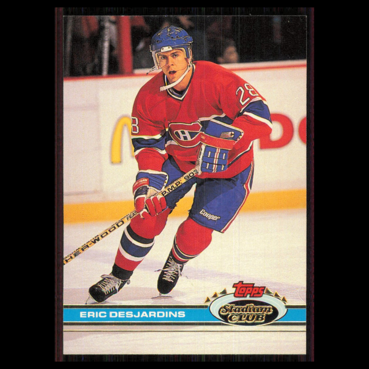 Eric Desjardins #214 1991 Topps Stadium Club Montreal Canadiens Hockey Card NHL