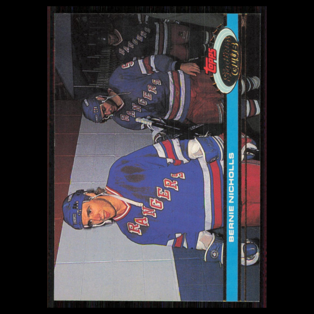 Bernie Nicholls #245 1991 Topps Stadium Club New York Rangers Hockey Card NHL NM