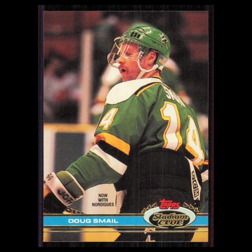 Doug Smail #255 1991 Topps Stadium Club Quebec Nordiques Hockey Card NHL NM