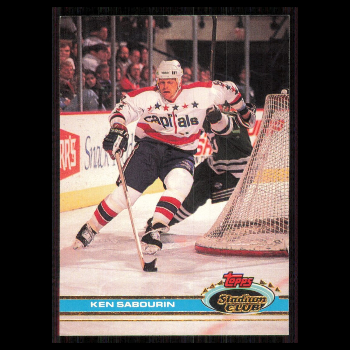 Ken Sabourin #396 1991 Topps Stadium Club Washington Capitals Hockey Card NHL NM